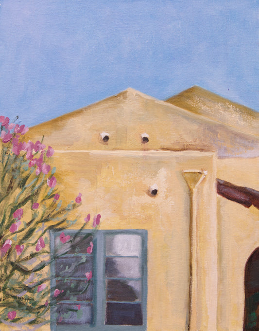 House in Hopkins St, 10”x8”, oil in canvas board